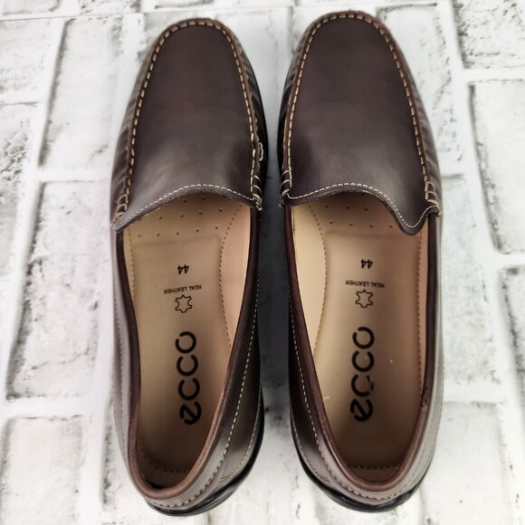 Ecco‎ Men\'s US 10 EU 44 Brown Leather Classic Moc Loafers Casual Slip On Shoe main image 4